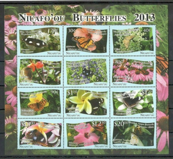 ニウアフォオウ切手『昆虫・花』B 市場価格7000円拍卖