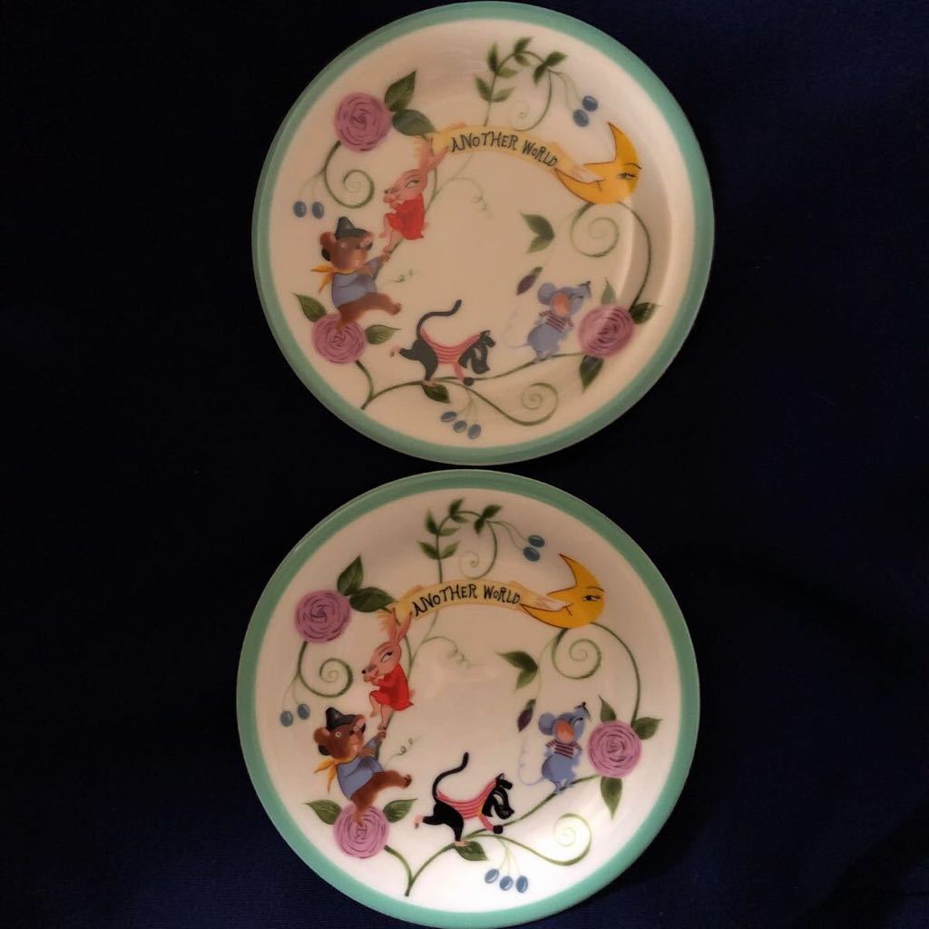 *激レア*シンジカトウ ANOTHER WORLD 陶器 ケーキ皿 プレート皿 2枚セット拍卖
