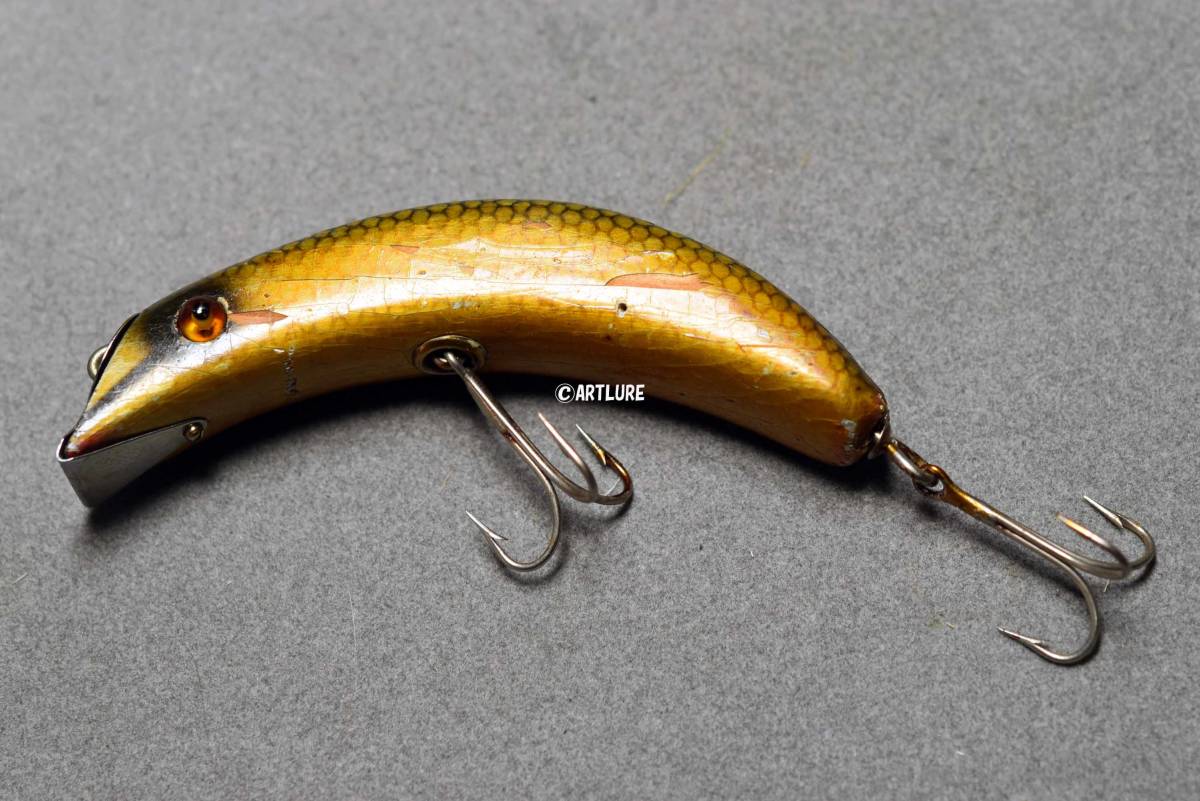 TEARS ORENO ,SOUTHBEND VINTAGE GLASS EYE WOODEN LURE USA C1929 面白蒐集家向け NOL.拍卖