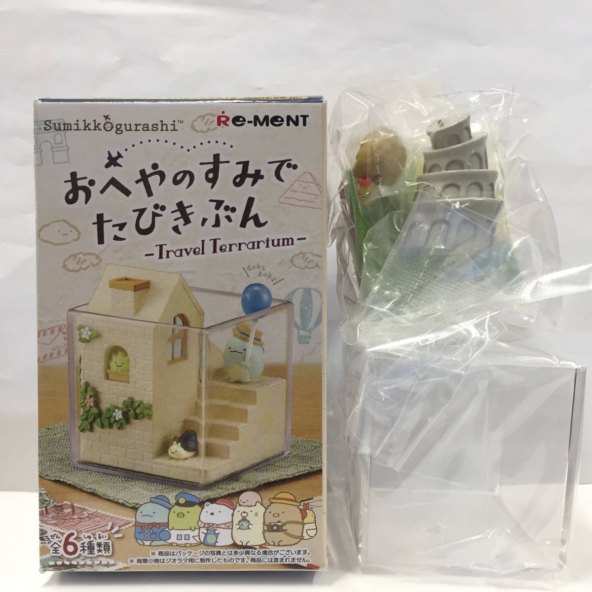 ★すみっコぐらし おへやのすみでたびきぶん トラベル テラリウム とんかつ★ボトル ジオラマ ミニチュア フィギュア マスコット拍卖