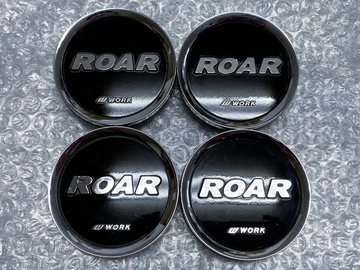 絶版♪ 三菱純正 OP オプション ROAR WORK ワーク センター キャップ アルミ ホイール ランエボ CT9A CZ4A ギャラン パジェロ ラリーアート拍卖