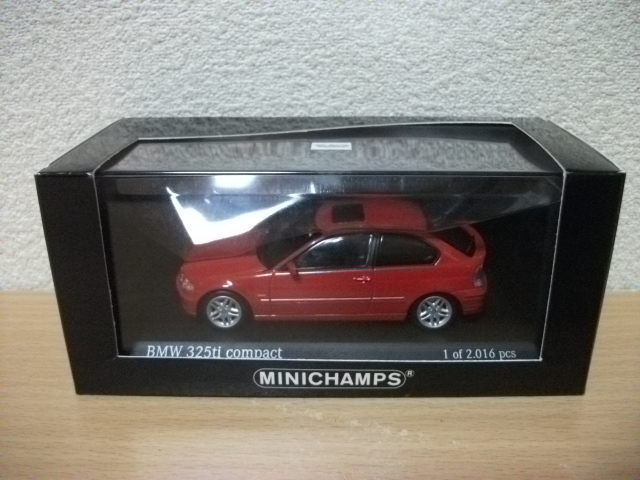 ◇【特価】【発送は土日のみ】ミニチャンプス 1/43 BMW 325ti Compact 2000 red◇拍卖