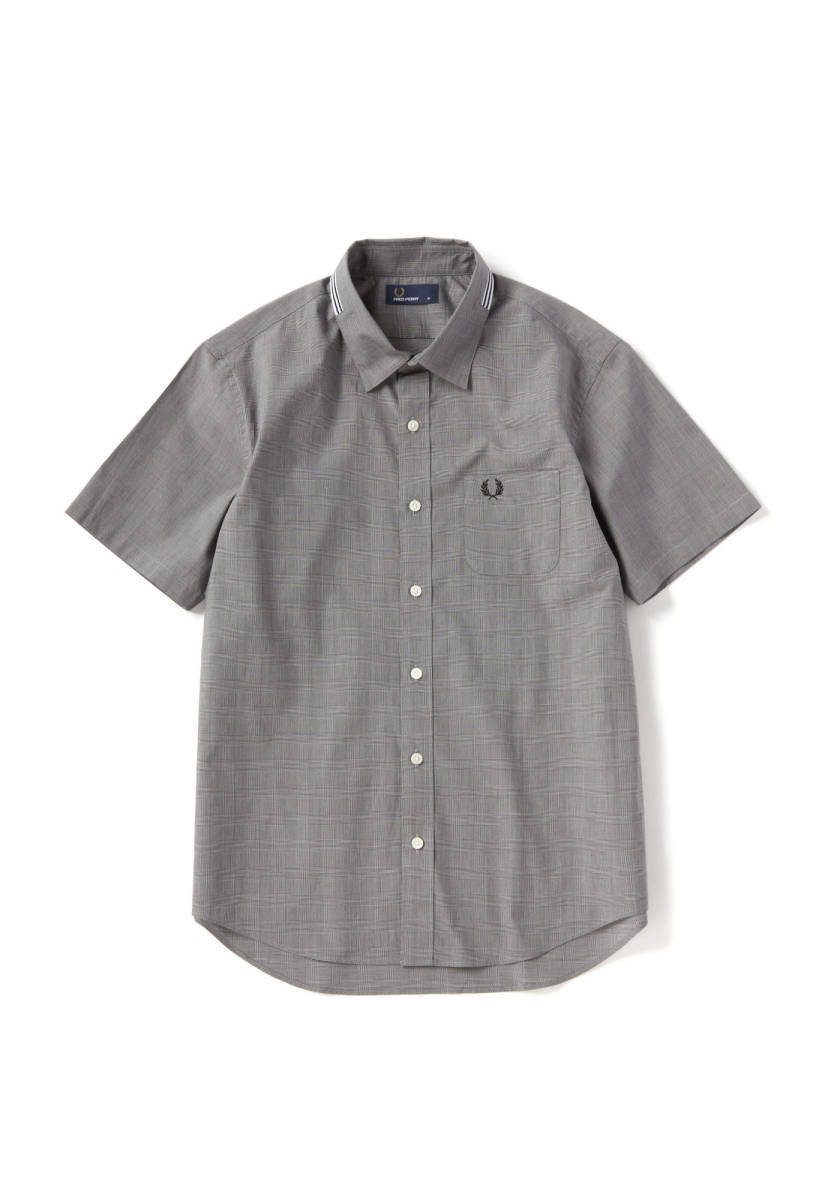 【美品】FRED PERRY COLLAR TAPE SHIRT Sサイズ ブラック拍卖