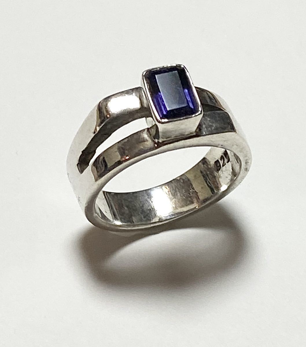 アイオライト リング シルバー925 指輪 15.5号 カラーストーン 天然石アクセサリー拍卖