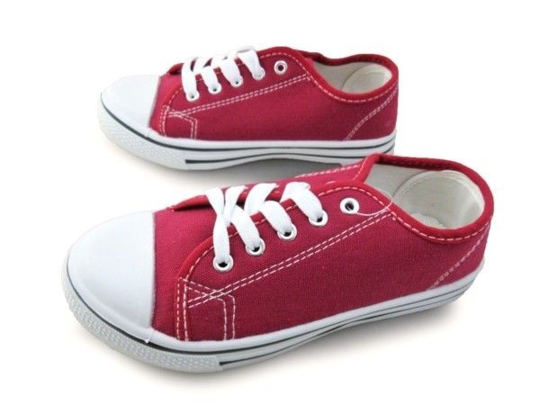 1円~AL2326-264新品AAAローカット/レースアップスニーカー22㌢WINE♂拍卖