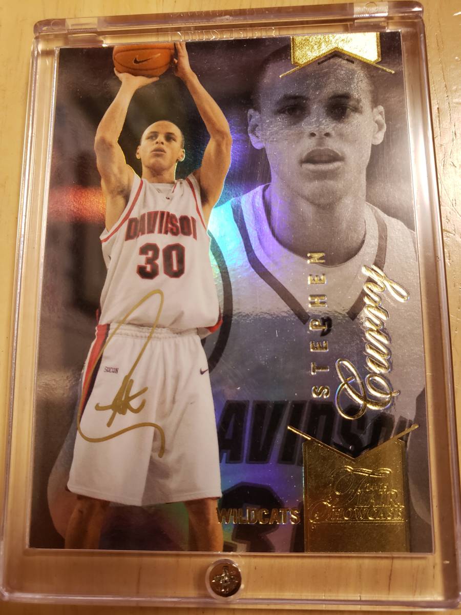 レア SSP サイン 2014 -15 Fleer Flair Showcase STEPHEN CURRY Gold Ink Auto / ステフェン カリー Autograph Davidson NCAA NBA拍卖