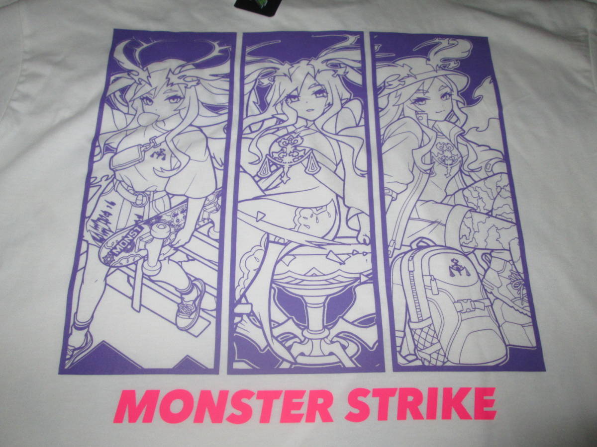 **新品!モンスターストライク 長袖Tシャツ 白 M**拍卖