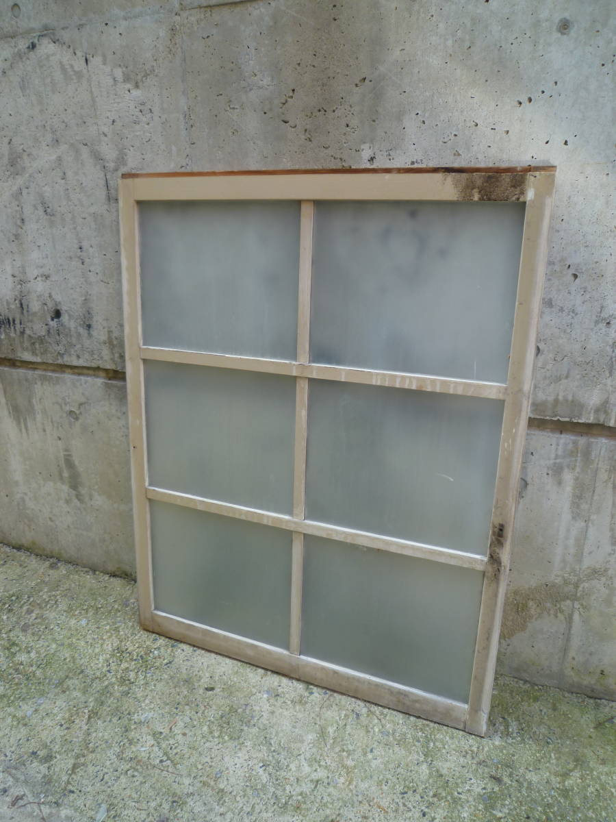 最終値下げ!M7729 50~100年前 奥京都 古窓 擦ガラス 高118cm 横93.5cm 奥3cm【送り先は会社 店舗限定】【個人様は西濃運輸局留め】拍卖