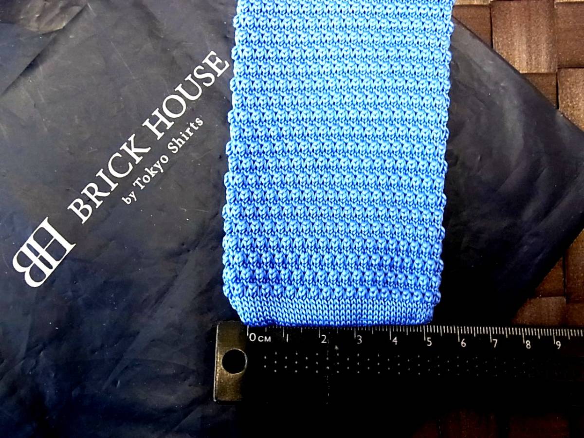 【美品 ニットタイ】0671 ブリックハウス「BRICK HOUSE」ネクタイ拍卖