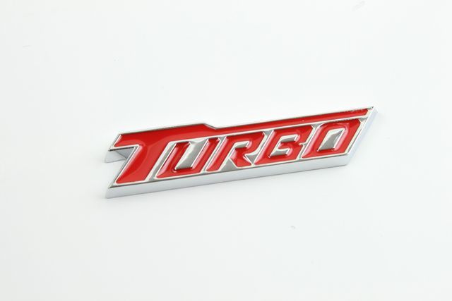 TURBOエンブレム斜め字体 レッド ターボ ダウンサイジング拍卖