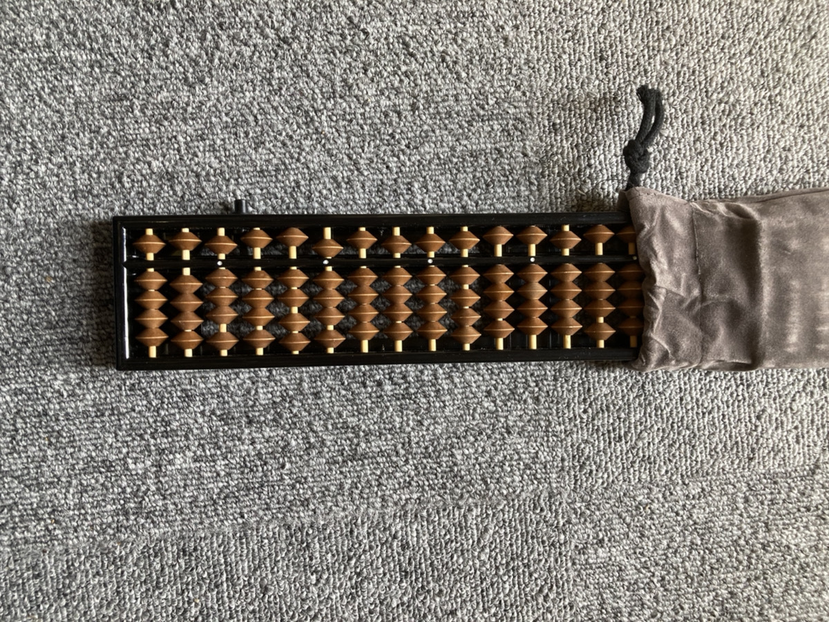 新品未使用 そろばん算盤 ワンタッチ 子供用 23桁 スタンダード算盤 小学生 算数 学習 暗算 塾 初心者 (茶色) 【送料800円から】拍卖