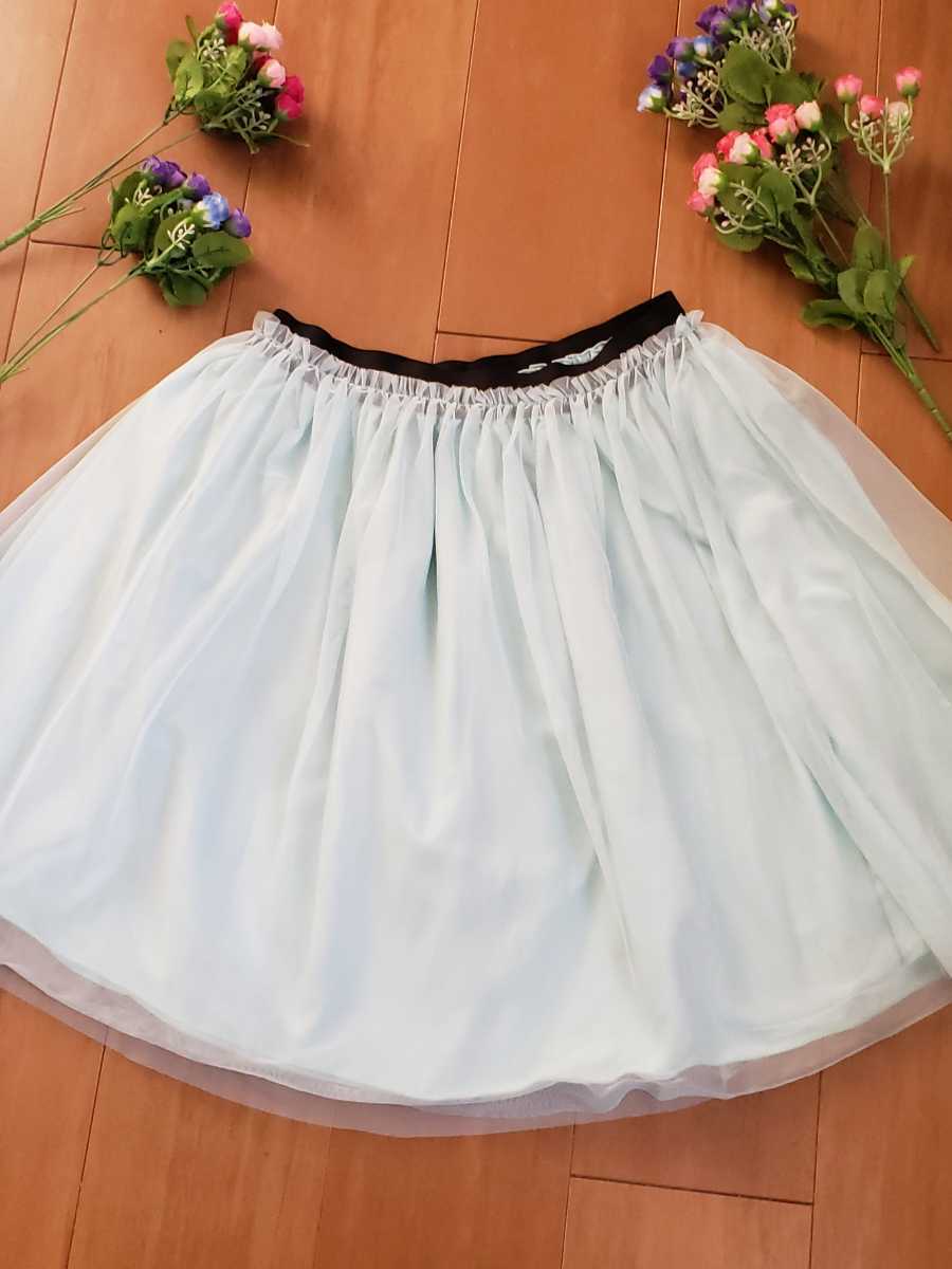 新品同様☆イーハイフンワールドギャラリー チュール ふんわり スカート F拍卖