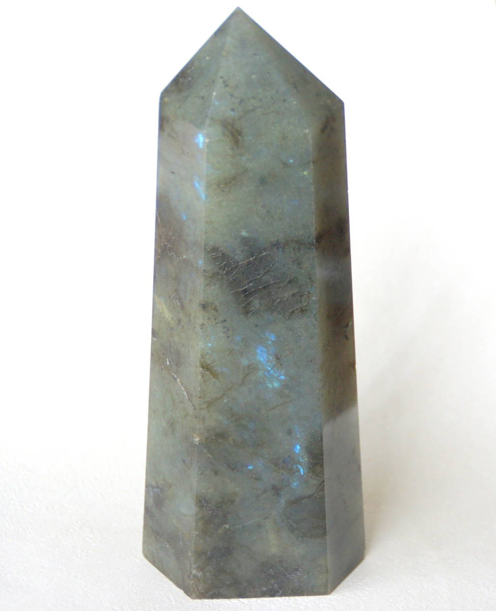 送料920円 特大168mm 天然石ラブラドライト 原石 六角柱 パワーストーン 13-18拍卖