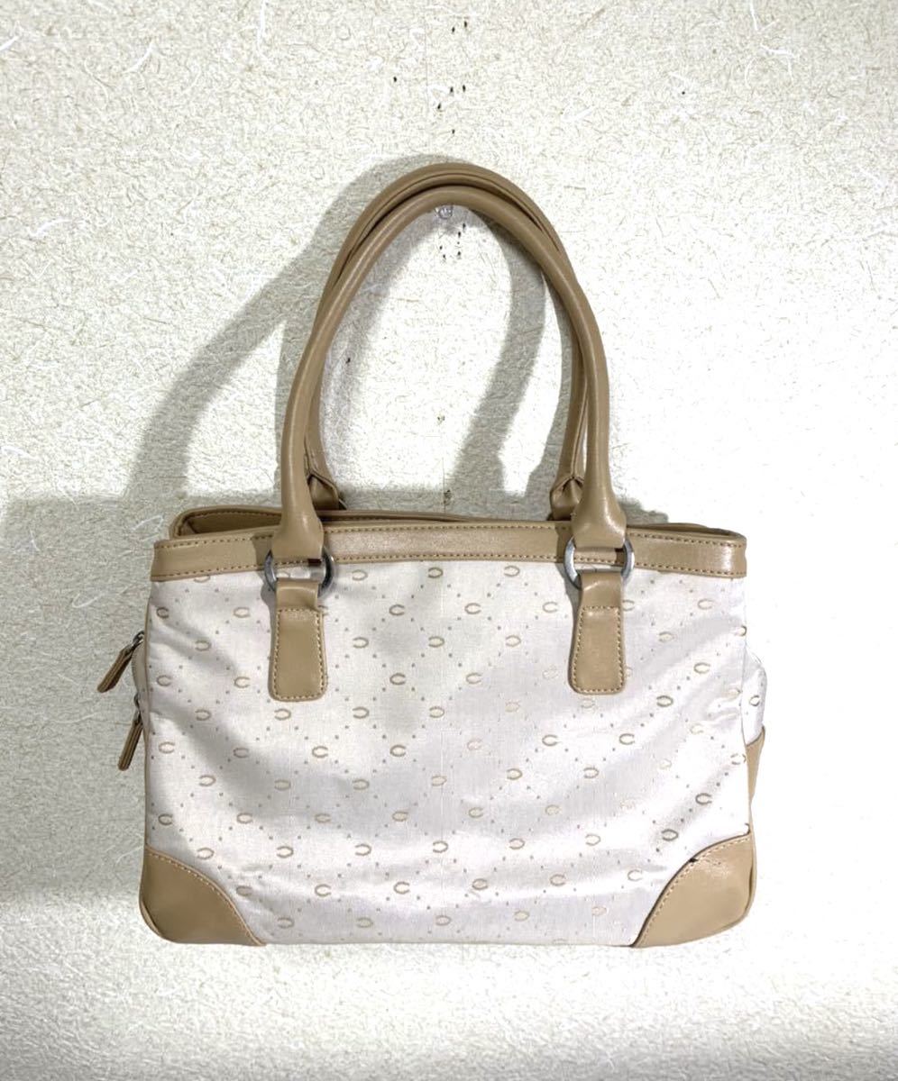 カジュアルデザインレザー付きハンドバッグ ベージュ ファッション 鞄 トートバッグ 合皮 柄付き バッグ拍卖