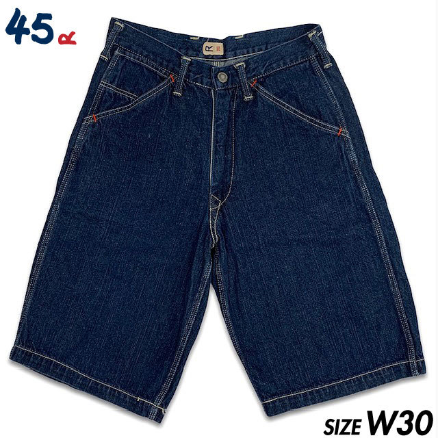 国内正規品■45RPM (フォーティーファイブアールピーエム) 日本製 デニムハーフパンツ W30拍卖