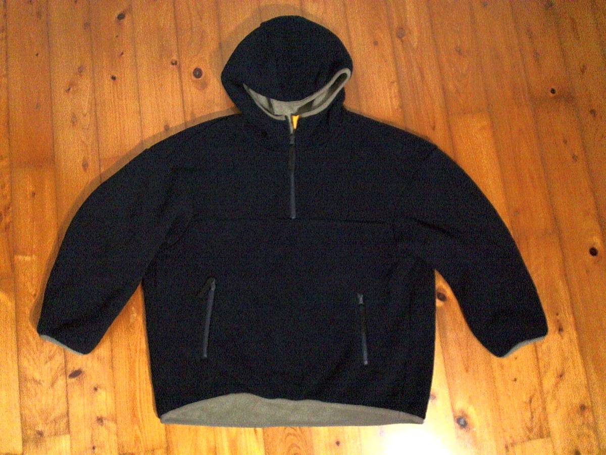 ★美品★ジーユー【GU】ボア ジップアップ パーカー ジャケット ジャンパー L 濃紺 拍卖