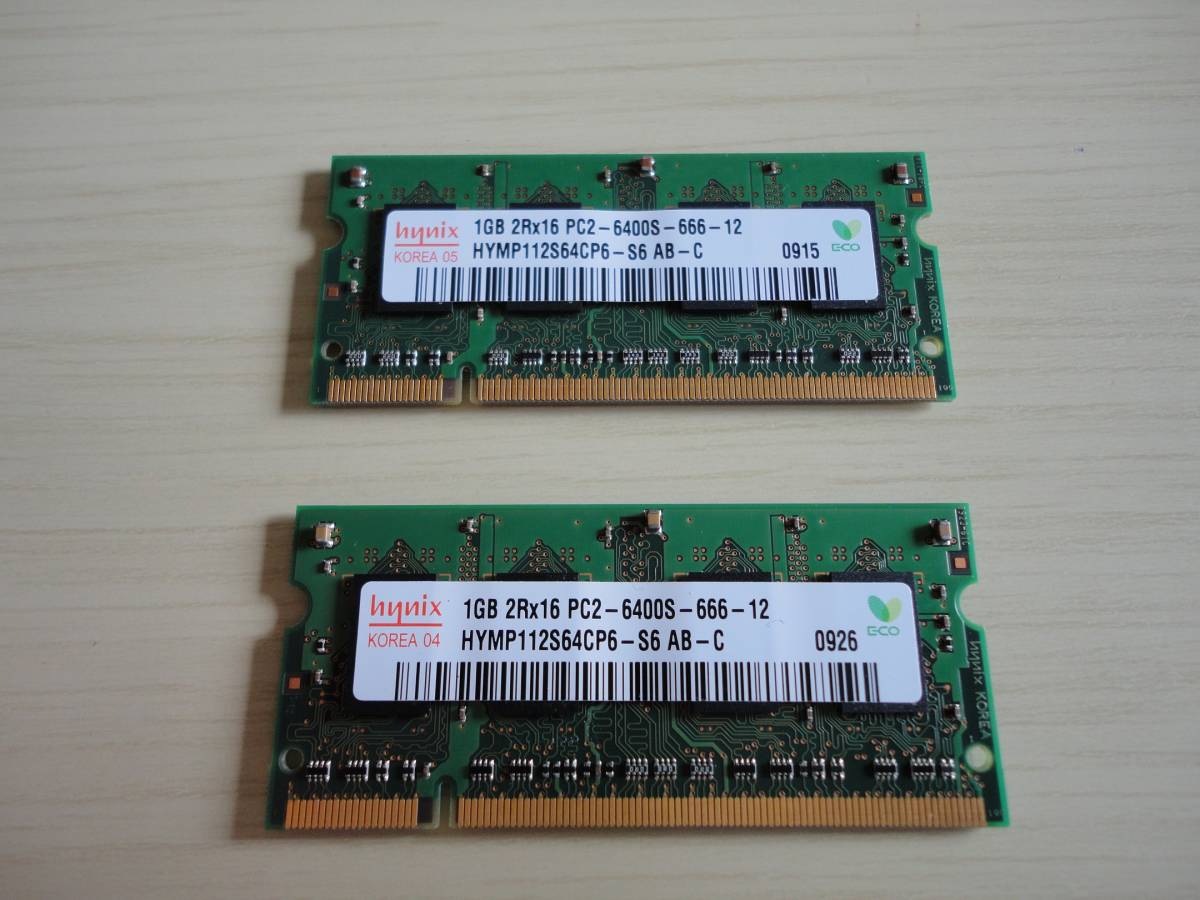 ★ Hynix PC2-6400S DDR2 SDRAM HYMP112S64CP6-S6 AB-C 2GB (1GBx2) ★拍卖