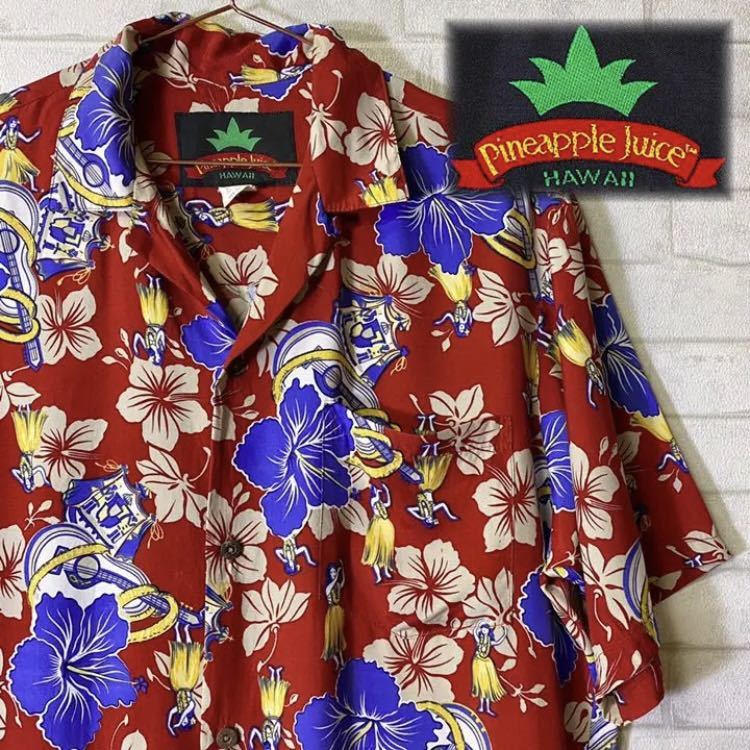 パイナップルジュース USA製 フラガール ウクレレ アロハシャツ拍卖
