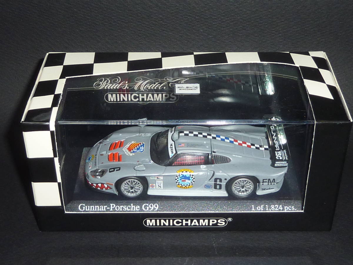 希少絶版 PMA ミニチャンプス MINICHAMPS 1/43 ポルシェ G99 #6 SHARK シャーク マイアミ(Mini)2003 鮫 サメ拍卖
