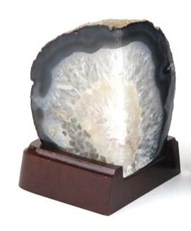 鑑賞石 黒瑪瑙(めのう) 台座付き 845439AA833-212C拍卖