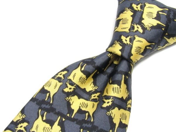 RYKIEL HOMME(リキエル オム) シルクネクタイ 水牛柄 フランス製 841457C173R30拍卖