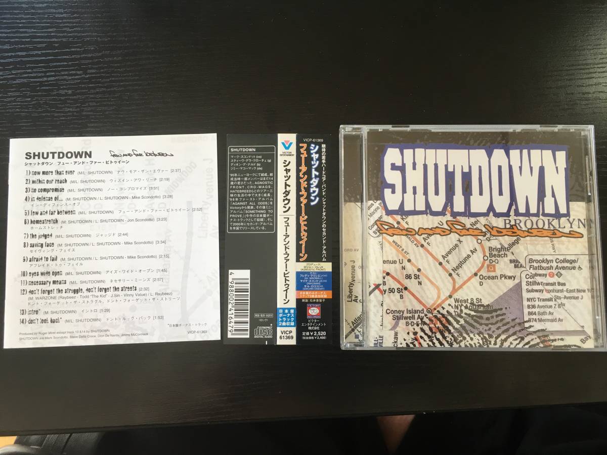 SHUTDOWN Few And Far Between 国内盤CD nyhc agnostic front gorilla biscuits拍卖