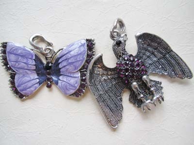 メタルペンダント バタフライ&鷲 アメジストセット拍卖