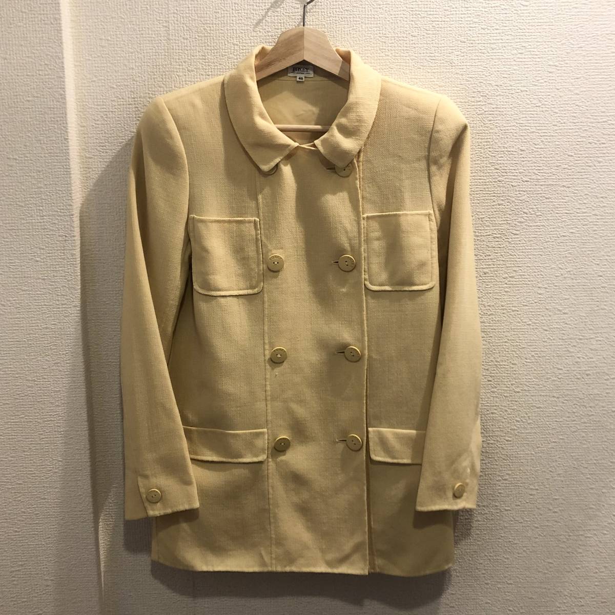 フォクシー FOXEY ロゴ入ボタンジャケット40/コート拍卖