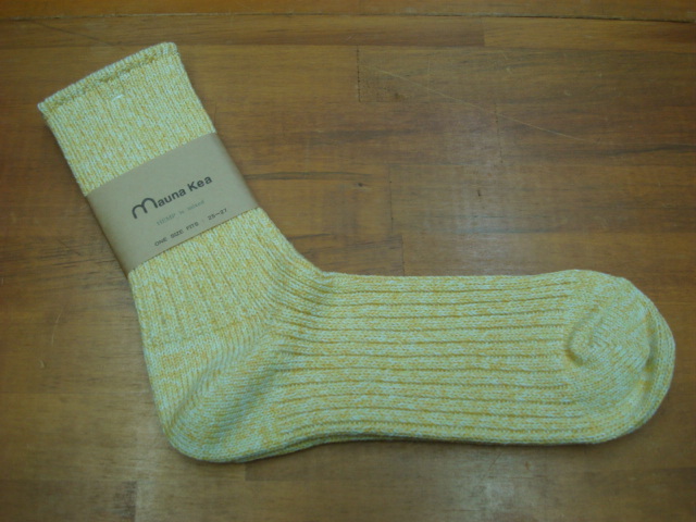 新品Mauna Kea(マウナケア)ソックス ローゲージパステルリブ MENS Banana拍卖
