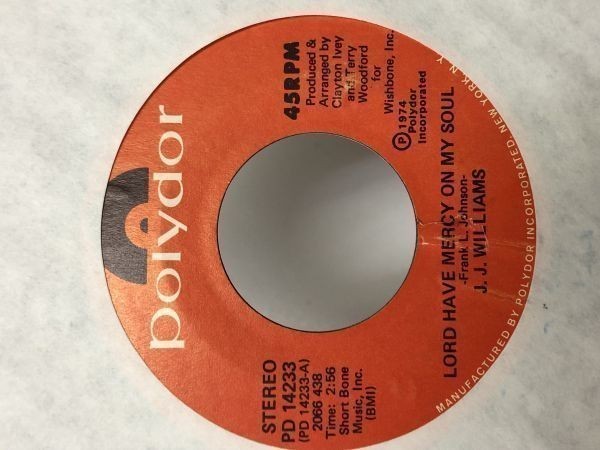 JJ WILLIAMS/LORD HAVE MERCY ON MY SOUL. LOVE MARKET シングルレコード拍卖
