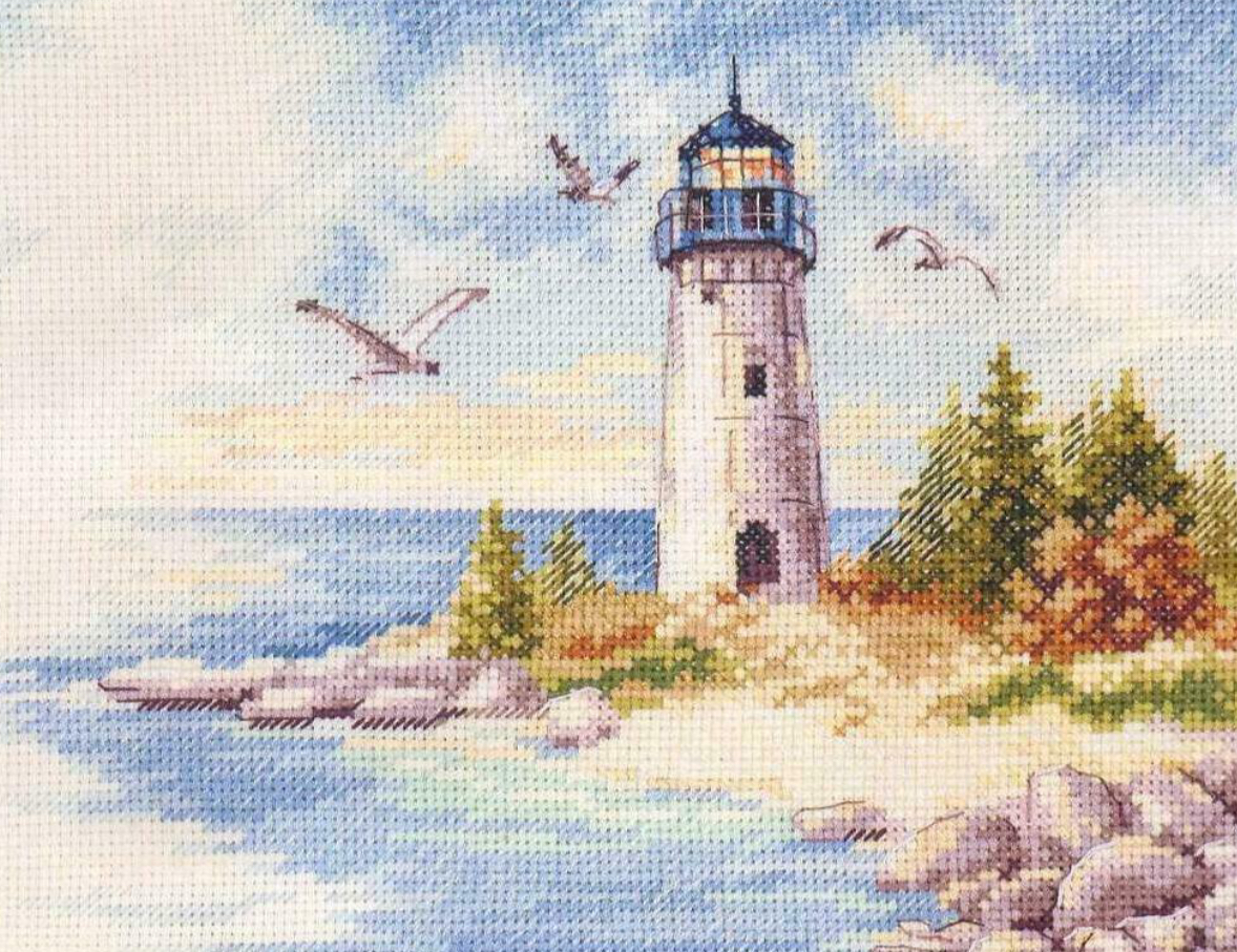 ★ ALISAクロスステッチキット 3-26 - "Lighthouse" カモメと灯台 ♪拍卖