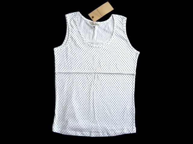 新品 定価1995円 OLIVE des OLIVE オリーブデオリーブ タンクトップ 白 ドット拍卖