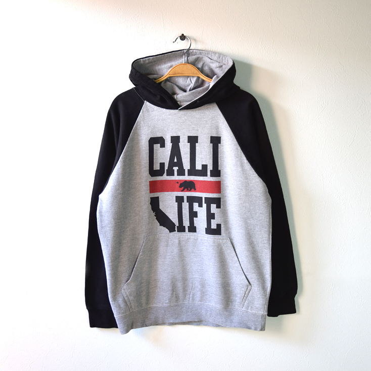 【送料無料】古着 カリフォルニア プリント スウェットパーカー スウェット トレーナー メンズM CG0037拍卖