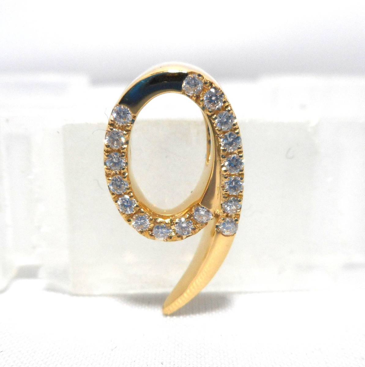 18K № 9 トップネックレス 作成いたします VSクラス天然ダイヤ使用 2.65g 0.16CT フランクミュラー タリスマン WG アイファニー カスタム拍卖