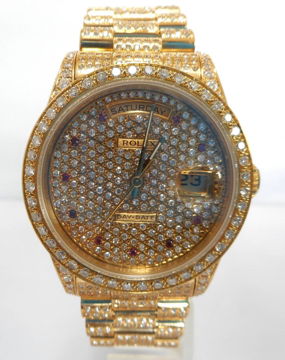 ROLEX ロレックス デイデイト ラグ ケースサイド ベルト フル駒 アフターダイヤ加工します カスタム 取付 YG 18238 デイトナ1 サブマリーナ拍卖