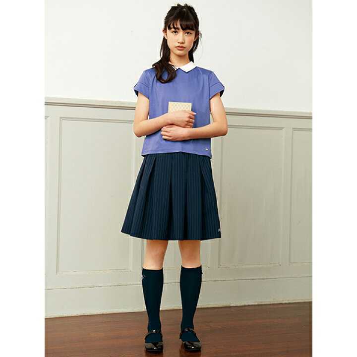 【新品】pom ponette junior(ポンポネット)襟付き シルケット Tシャツ SS(130~140)拍卖