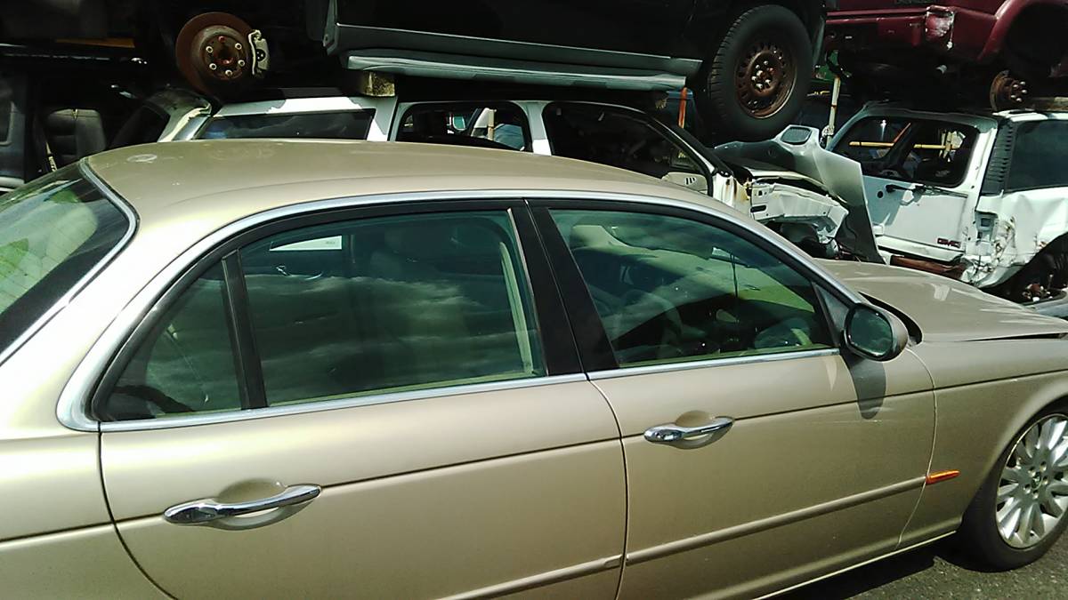 ■ジャガー XJ ルーフモール 左右 中古 XJ8 X350 J72RA 部品取あり ルーフレール メッキ アルミ ドア ■拍卖