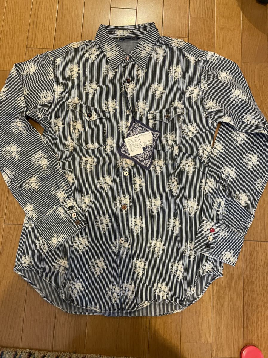 45rpm 藍 抜染 シャツ 新品未使用拍卖