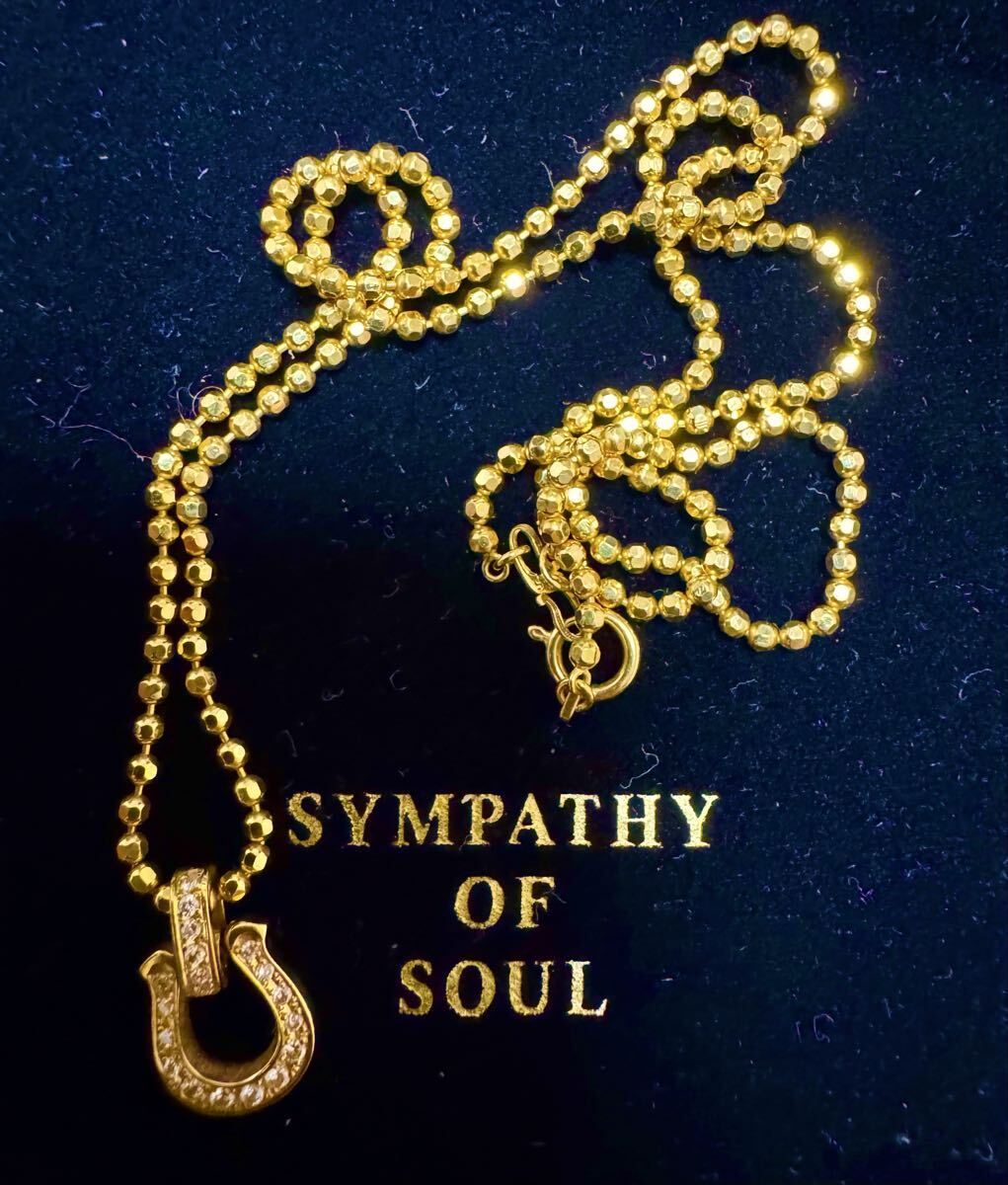 1円出品!美品k18シンパシーオブソウル sympathy of soul ホースシュー 2.0カットボールチェーン 保証書付 ゴールドネックレス 干場義雅氏拍卖