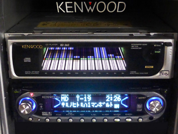 KENWOOD f-MD07&RD-360★MDLP・CD-R・AUX ★スペアナ・レトロ!★メンテ済み♪拍卖
