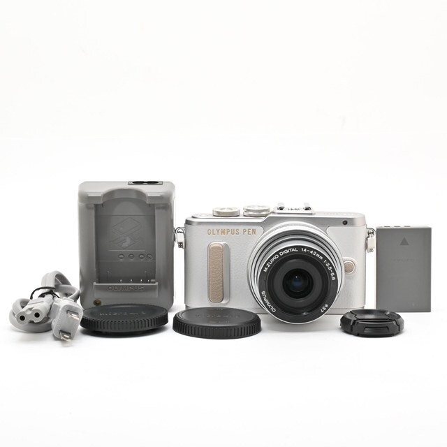 <良品> OLYMPUS E-PL8 EZ レンズキット ホワイト|ミラーレス一眼|シャッター回数1,139回|液晶キズあり拍卖