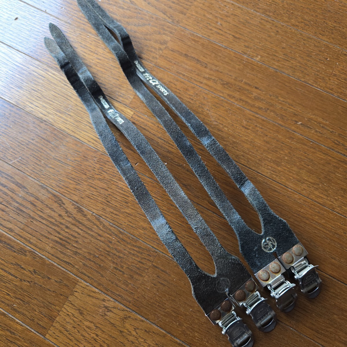 MKS 三ヶ島 FIT-α SPORTS 2-buckle NJS トゥストラップ 2ストラップ ピスト 競輪 ミカシマ ペダル トゥクリップ拍卖