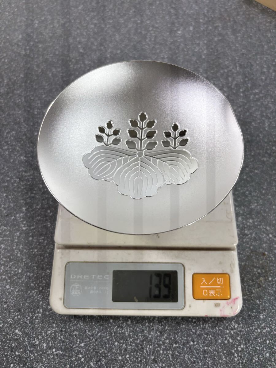 旧家蔵出し 銀盃 桐紋 139g SILVER 内閣総理大臣贈拍卖