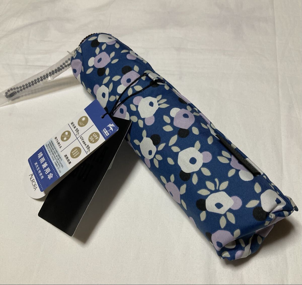 新品 ANNA SUI アナスイ 晴雨兼用 折りたたみ傘 日傘 雨傘 花柄 UV遮蔽率99% 遮熱 遮光 ブルー クイックオープン 傘拍卖