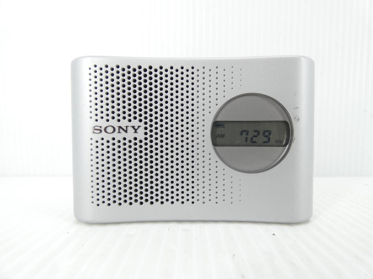 ★☆SONY ワイドFM対応 FM/AMコンパクトラジオ ICF-M55 動作品 オマケ新品電池付き☆★拍卖