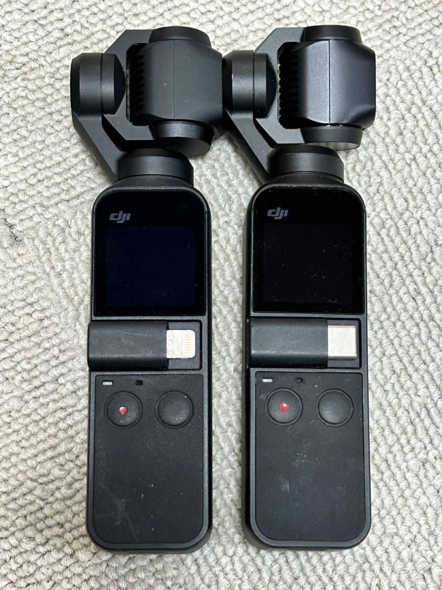 ☆1円スタート☆着払い☆ジャンク DJI(ディジェーアイ)OSMO POCKET ジンバルカメラ 2個セット 004拍卖