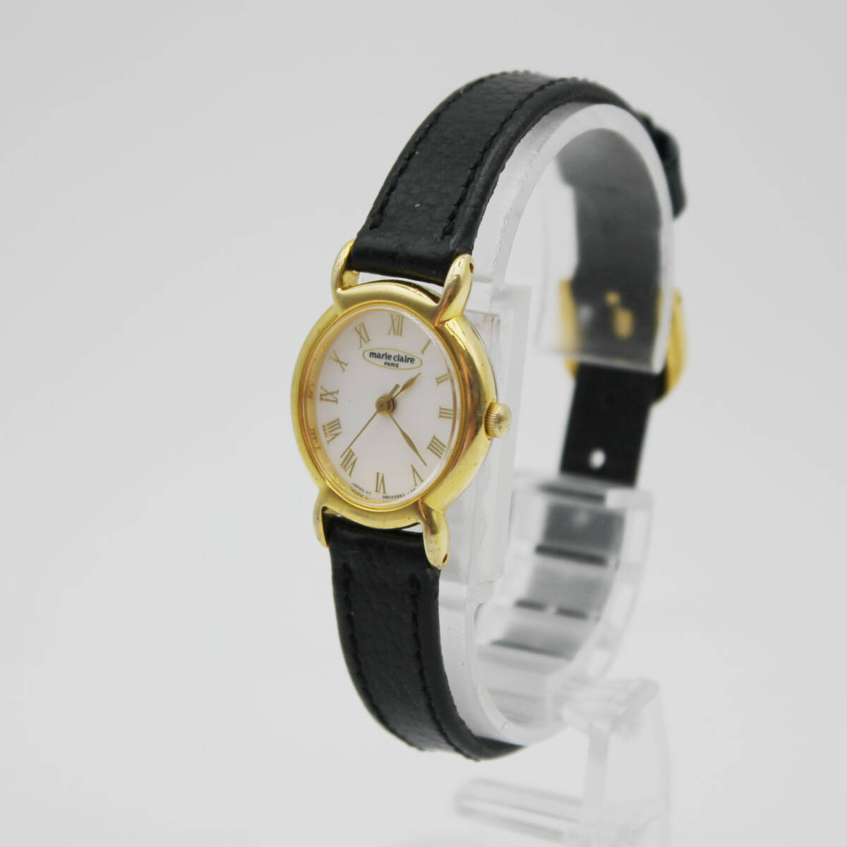 W260522-31 marie claire マリクレール D85566-31 レディース腕時計 クォーツ 不動 文字盤ホワイト 3針 アナログ オーバル ゴールド拍卖