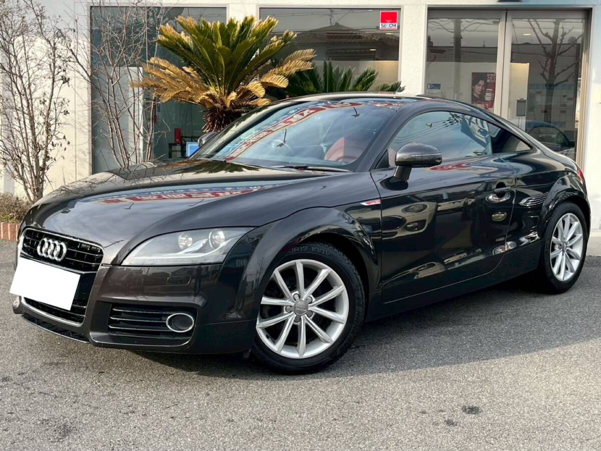 ★1万円スタート★アウディTTクーペ 1.8TFSI【赤革シート】電動リヤスポイラー/Bカメラ/TV/シートヒーター/Bluetooth/車検R9年10月まで!拍卖