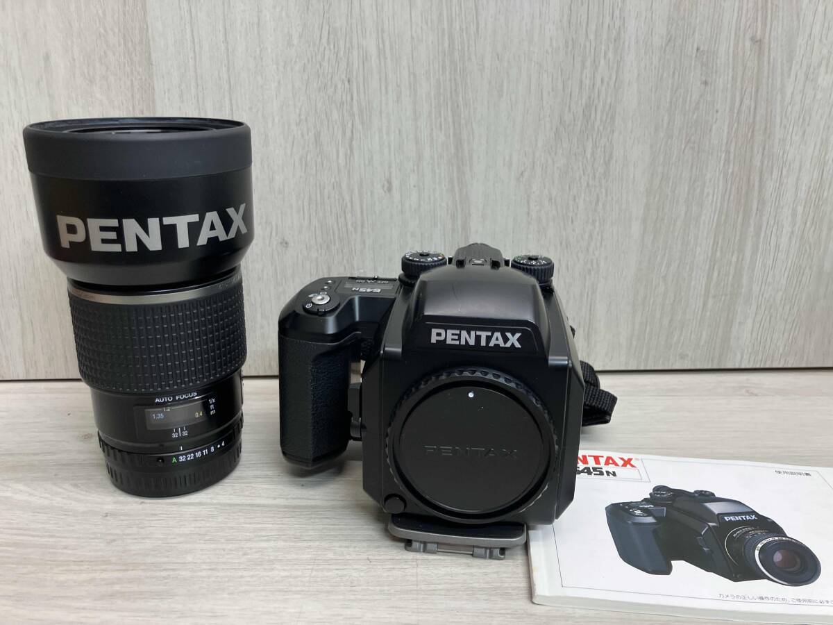 ジャンク PENTAX 645N 中判カメラ レンズ付き PENTAX-FA 645 MACRO 1:4 120mm拍卖