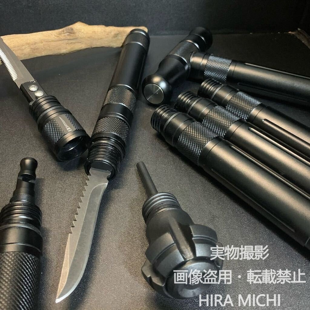 多機能アウトドアステッキ 分解式 登山 キャンプ 防災 全長103cm 収納ケース付 サバイバル EDC アウトドア 多用途ステッキ PH110拍卖